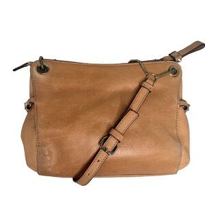 Vince Camuto Tan Leather Crossbody Bag Gold Hardware Adjustable